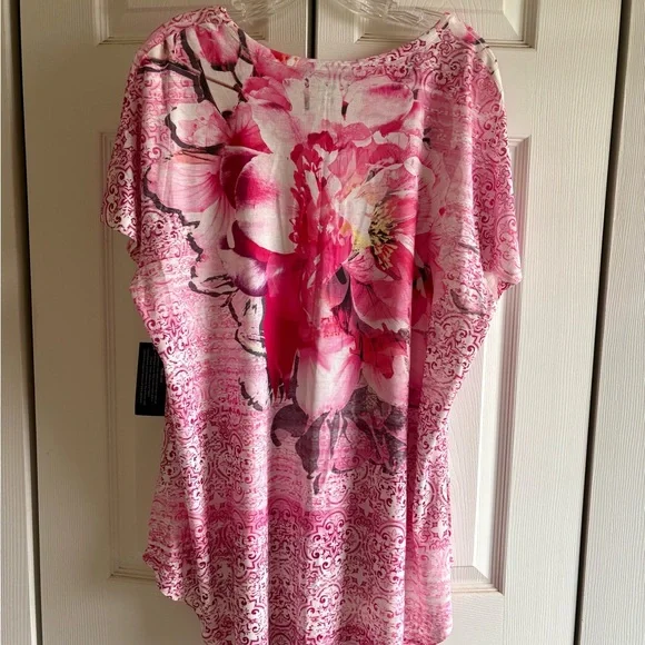 Style & Co. Floral Pink Women's Top - Picture 3 of 5